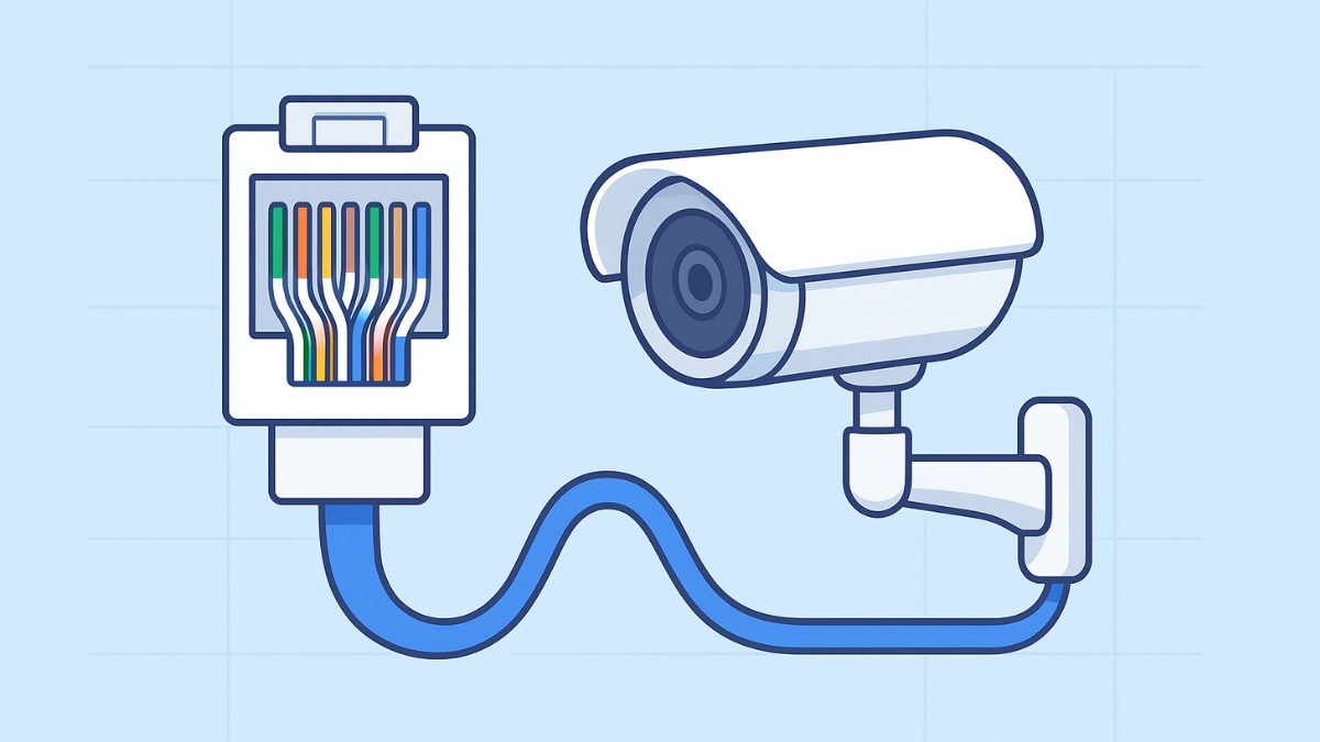 RJ45 Color Code Guide – T568A, T568B, and CCTV Camera Use