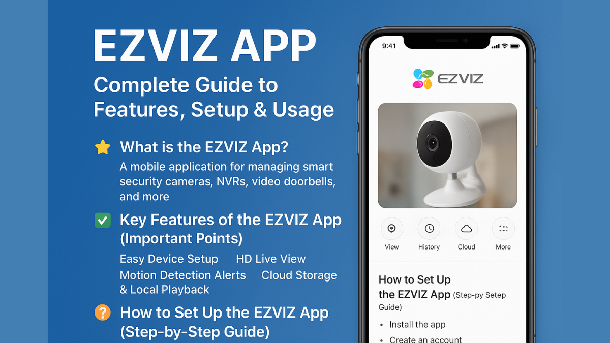EZVIZ App Complete Guide to Features, Setup & Usage
