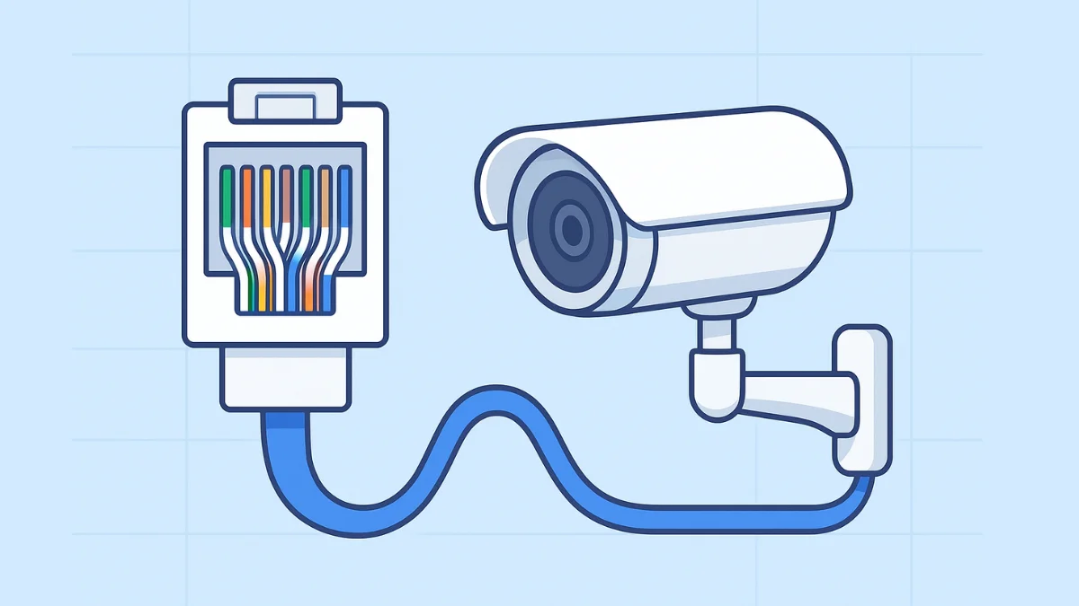 RJ45 Color Code Guide – T568A, T568B, and CCTV Camera Use