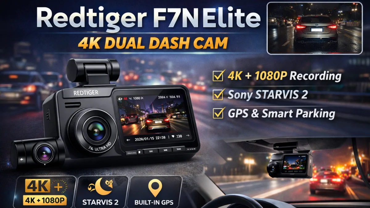 Redtiger F7N Elite Review 2026 – 4K Dual Dash Cam with STARVIS 2 & GPS