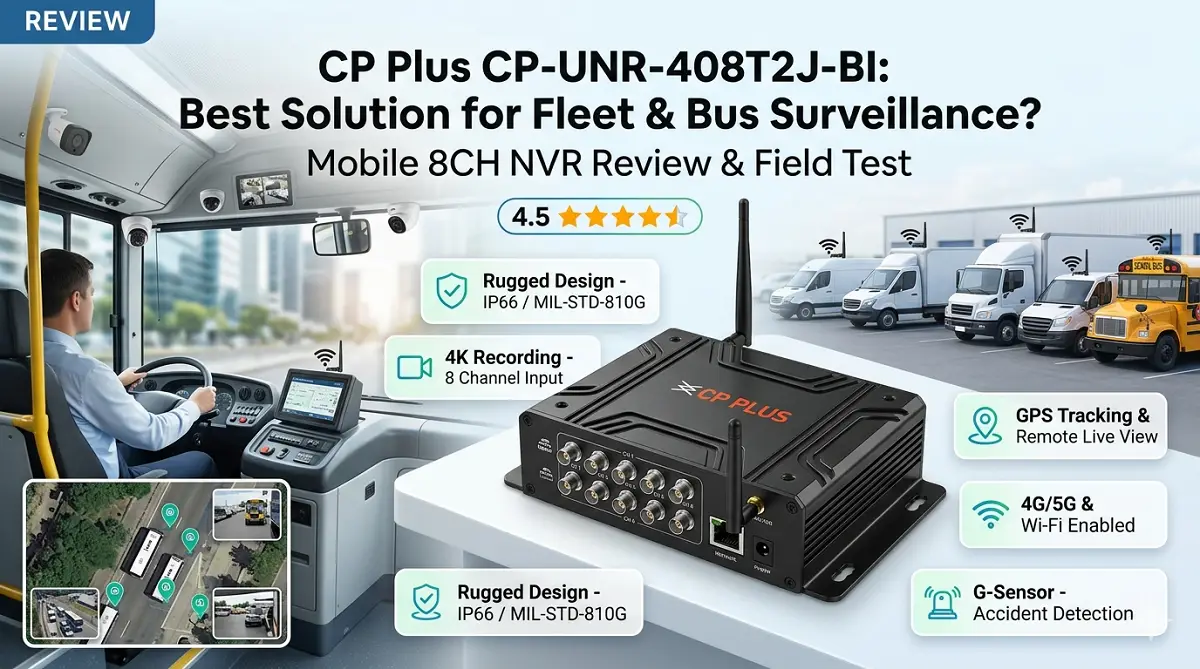 CP Plus CP-UNR-408T2J-BI 8CH Mobile NVR Review Best Solution for Fleet & Bus Surveillance